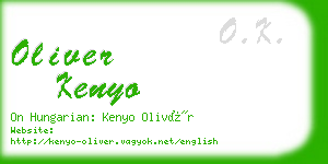 oliver kenyo business card